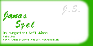 janos szel business card