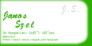 janos szel business card